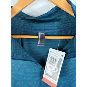 NWT Mondetta Longline Jacquard Zip Up Hooded Athletic Jacket Blue Size XXL thumbnail 5