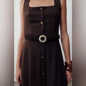 Nwt Zara Belted Midi Dress Size S thumbnail 3