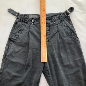 Anthropologie Slouched Trousers Gray Button Fly Pants Womens Size 26 Wide Leg thumbnail 8