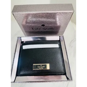Kate‎ Spade Kenzie Card Case, Slim Chic, Designer, Black Leather, NWT thumbnail 6