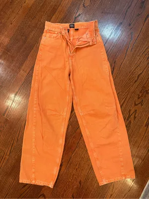 BDG Orange High-Rise Baggy Jeans Sz 25 thumbnail 1