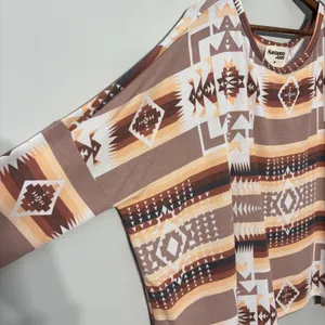 Savanna Jane Top Womens 3X Multicolor Aztec Oversized Dolman Long Sleeve Relaxed thumbnail 4