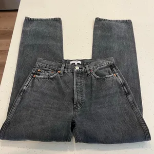 RE/DONE High Rise Loose Jeans in Washed Black with Rips Size 28‎ thumbnail 5
