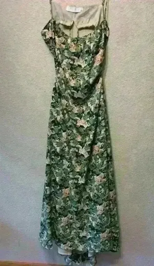 ASTR the Label Open Back Floral Midi Dress sz L summer beachy wedding guest vaca thumbnail 1