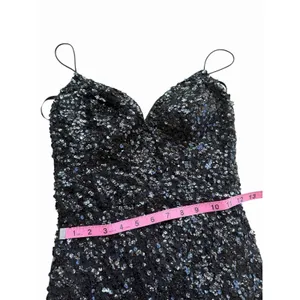 $498 Sherri Hill Black Sequin Mermaid Formal Gown Dress 4 Sweetheart Prom Hoco thumbnail 6