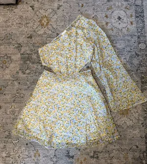 One Sleeve Sky to Moon Floral Dress thumbnail 1
