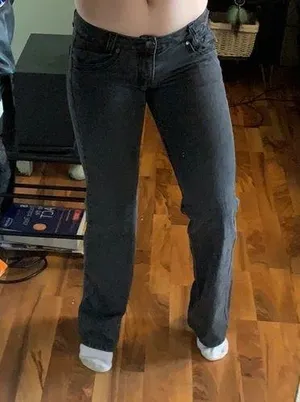 Faded black/gray jeans wide leg Size 8 thumbnail 1