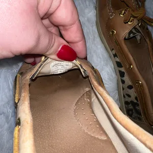 Sperry Boat Shoes with Leopard Print Detail size 8 thumbnail 6