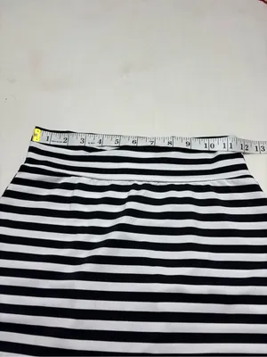 Jonathan Martin For Her Black&White Striped Maxi Skirt - Sz S -casual long skirt thumbnail 5