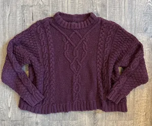 Aerie Chunky Cable Knit Sweater- Medium thumbnail 1