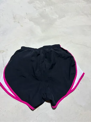 Nike Black Athletic Shorts with Pink Trim and White Panels XS thumbnail 4