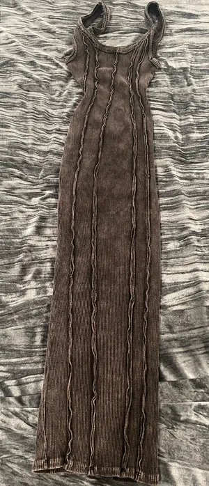 Elegant Black Knit mid Dress size M by J. Our thumbnail 1