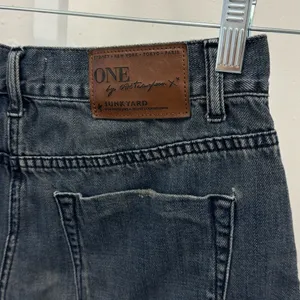 One Teaspoon Denim Button Fly‎ Raw Hem Mini Skirt W23 Charcoal Black thumbnail 7