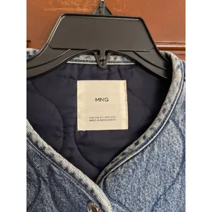 MNG QUILTED DENIM JACKET XS Blue thumbnail 3