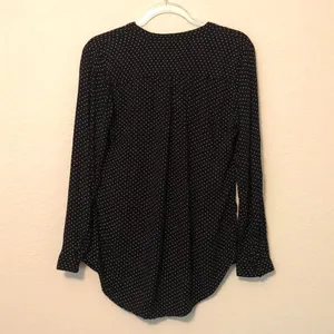Rails Abby Top Black Polka Dots Neckline Tie Small thumbnail 6