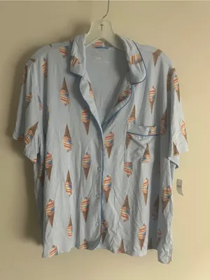 Aerie women’s pajama shirt ice cream cones print thumbnail 1