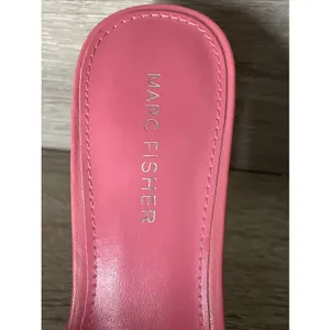 Marc Fisher Size 8M Salmon Pink Studded Slide Heels‎ Square Toe Mule Sandals thumbnail 9
