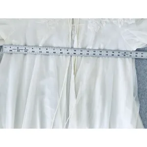 Vintage Gotham Gold Stripes‎ Ivory Lace Lingerie Robe Chiffon Puffy Sleeves thumbnail 12