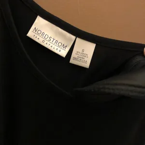 Nordstrom the Catalog Pleated‎ Babydoll Shoulder Pad Maxi Dress Black Small thumbnail 4