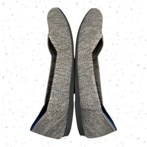 Rothys Grey Shoes Comfortable Round Toe Office Neutral The Flat Taupe Heather 7 thumbnail 3