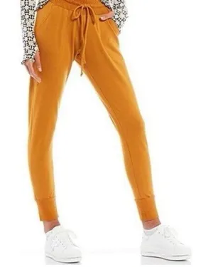 Free People Movement Joggers Women's Small Golden Yellow Drawstring Athleisure thumbnail 1