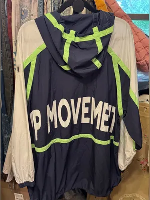 NWT Free People FP Movement Care FP Like The Wind Logo Jacket - midnight navy- M thumbnail 11