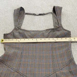 BDG Gray Plaid Midi Dress Size L thumbnail 13