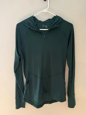 Aerie OFFLINE Real Me Full Zip Jacket Green M thumbnail 3