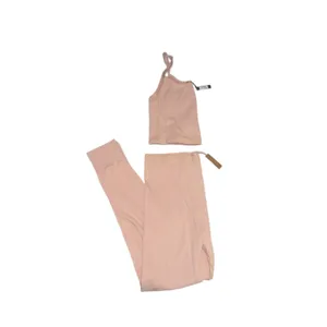 READ* Skims Sleep Set XL Tank Top & 2X leggings quartz pink logo pajama lounge thumbnail 2