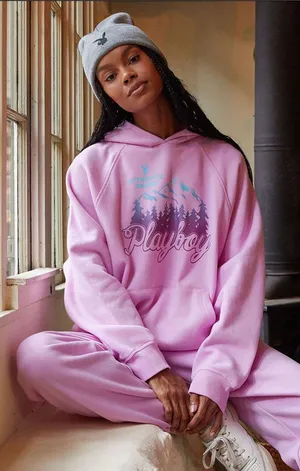 PacSun Pink Playboy Hoodie thumbnail 1