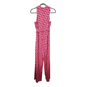 DIANE VON FURSTENBERG X TARGET Patterned Belted Jumpsuit Pink Large thumbnail 4