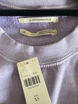 Anthropologie Lavender Game Night Graphic Oversized Sweatshirt, Size XS thumbnail 9