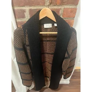 Vintage Ellen Tracy Heavy Knit Scarf Sweater Coat CardiganLarge thumbnail 4