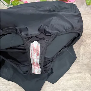 Lands' End Black Plus Size Curvy Swim Bathing Shorts Sz 16W Adjustable Waist thumbnail 4