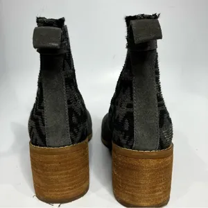 Toms Esme suede boots block‎ heels gray size 7 thumbnail 3