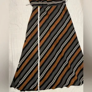 Vintage Positive Attitude Striped Maxi Dress | Size 12 thumbnail 3