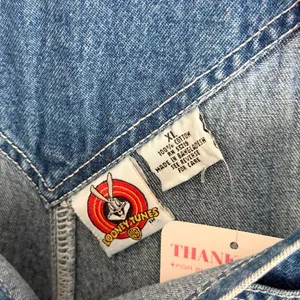 Vintage Medium Wash Looney Tunes Overalls thumbnail 6