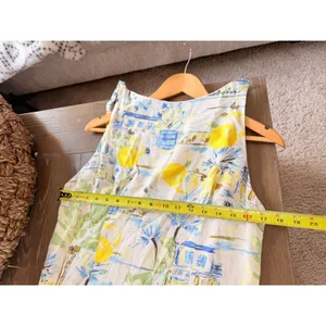 Sugarlips Maxi Dress Womens White Yellow Lemon Print XL thumbnail 7