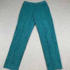 Dana Buchman Pants Womens 8 Green Animal Print Twill Slim Stretch Pockets thumbnail 1