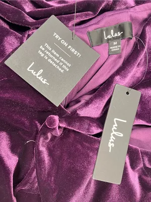 Lulu's Feeling Cheery Purple Velvet Long Sleeve Tie-Back Romper thumbnail 12
