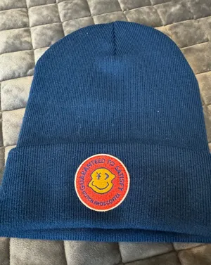 Dutch bros blue Knit Beanie with Smiley Patch thumbnail 1