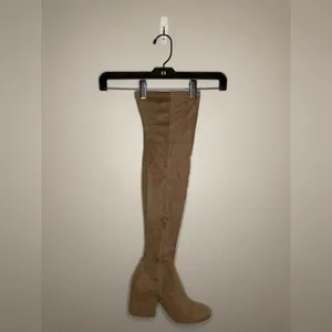 DV by Dolce Vita Cayla Suede Over-the-Knee Boots, Light Taupe, Size 7, EUC thumbnail 5