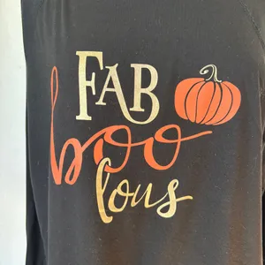 Black Long Sleeve Graphic Halloween T-Shirt thumbnail 4