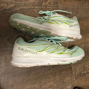 Women's Salomon Sense Link Green Teal White Running Shoes Size 8 Trail‎ Hiking thumbnail 6