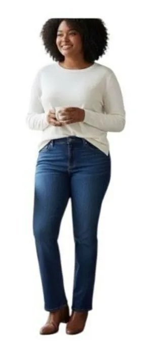 Levi’s Dark Blue Classic Bootcut Women Jeans Size 14 Stretch High Rise thumbnail 1