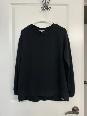 Orvis Black Fleece Crewneck Pullover High Low Hem Women’s M thumbnail 3