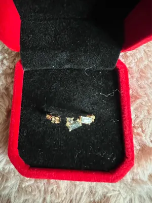 10k Plated with Gorgeous Gemstones Adjustable Ring Size 7 thumbnail 3
