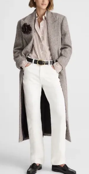 NWT Alexa Chung X Madewell Slim Boyfriend Jeans Tile White Women’s Size 23 thumbnail 1
