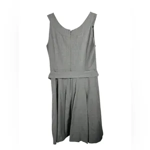 Calvin Klein Gray Fit & Flare Dress Size‎ 6 Sleeveless Belted A-Line Career thumbnail 3