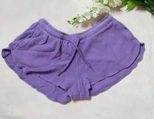 Boutique Purple Waffle Knit Shorts thumbnail 1